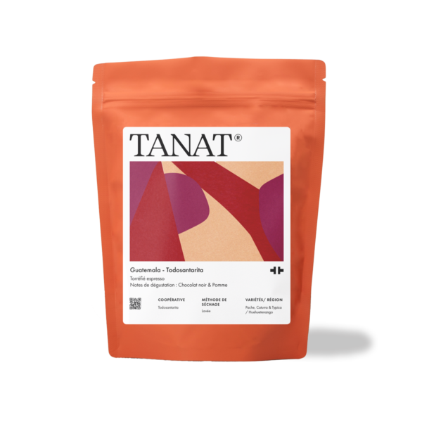 Café Todosantarita Guatemala aux notes de chocolat noir et pomme – espresso complexe, gourmand et équilibré issu d’une coopérative historique